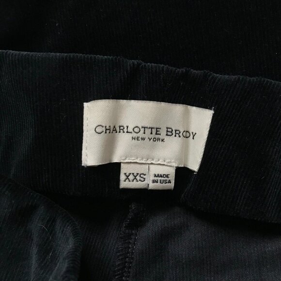 NWOT Charlotte Brody Mid Rise Corduroy Pants Womens XXS Navy Blue Stretch NEW - Picture 4 of 11